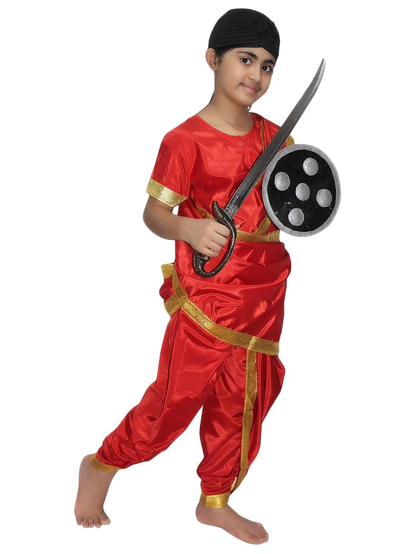 red polyester rani laxmi costume - 15758763 - Standard Image - 1
