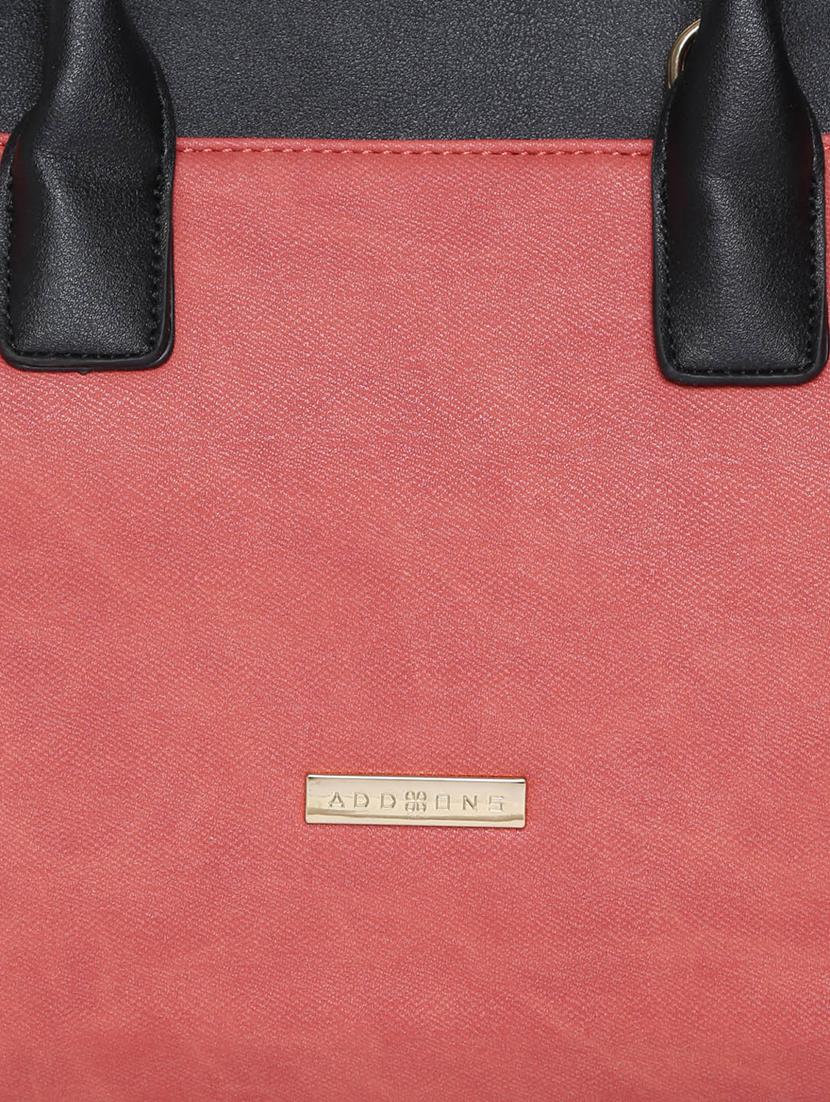 pink leatherette (pu) handbag - 15759177 - Standard Image - 4