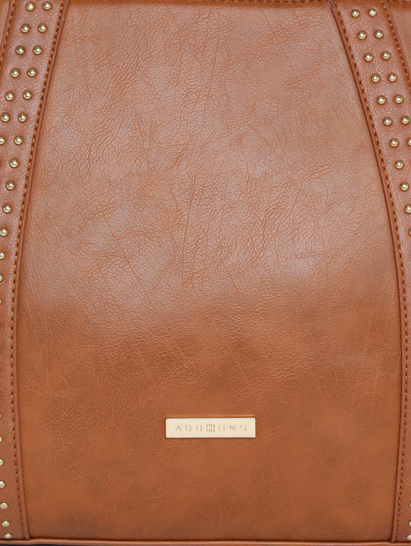 tan leatherette (pu) handbag - 15759182 - Standard Image - 4