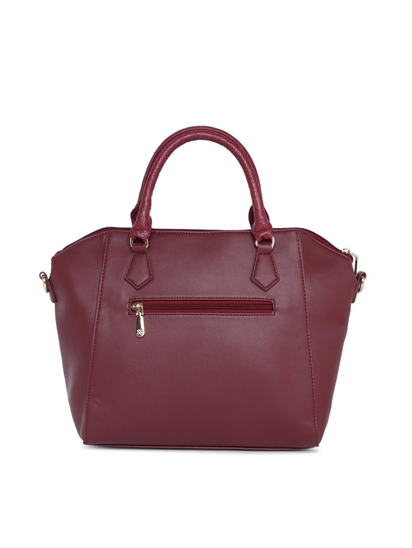 maroon leatherette (pu) handbag - 15759186 -  Standard Image - 1