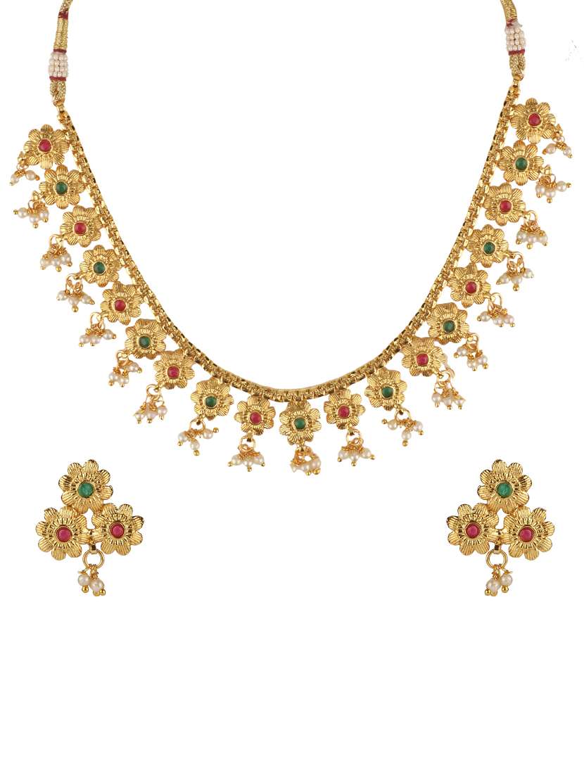 gold plated choker necklace