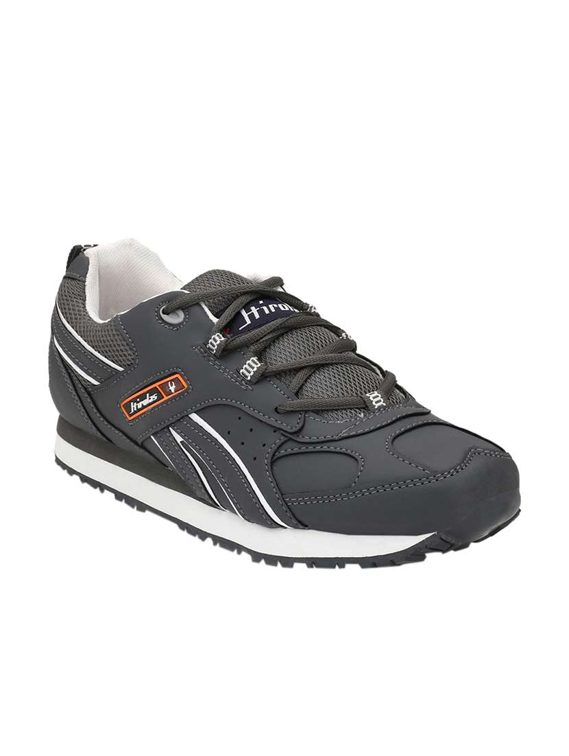 grey leatherette sport shoes
