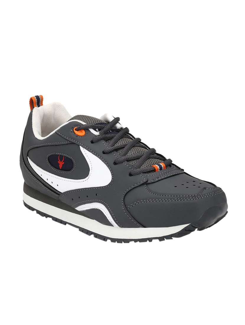 grey leatherette sport shoes