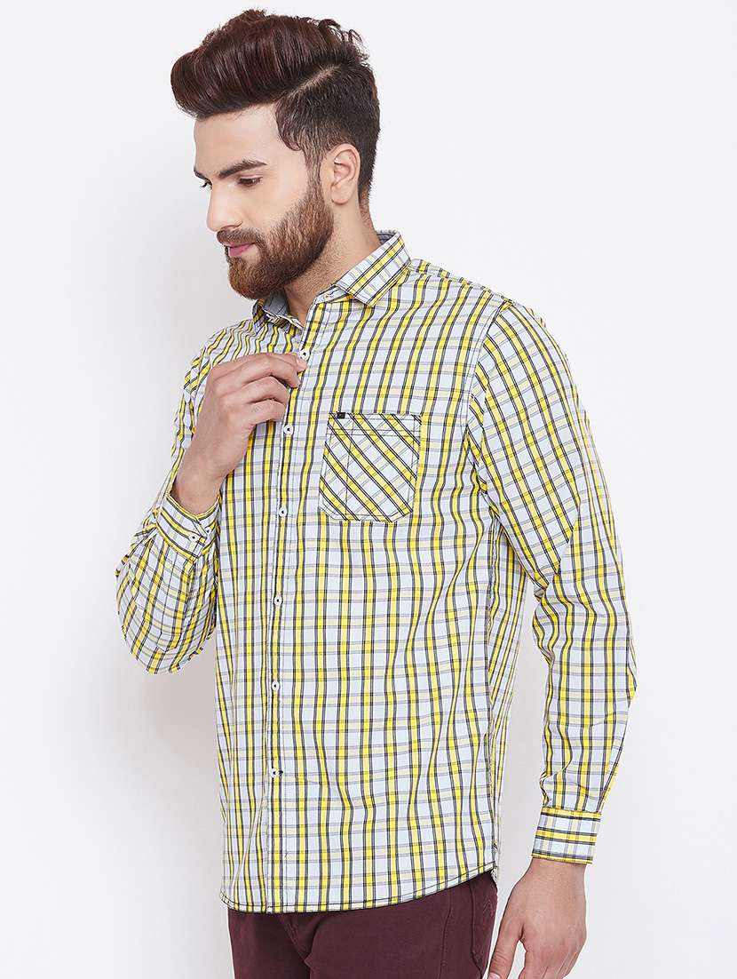 multi colored chekered casual shirt - 15764767 -  Standard Image - 1