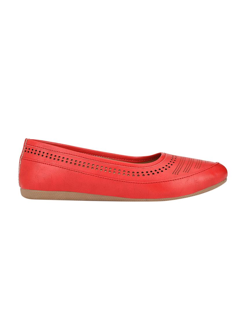 red slip on ballerinas - 15766790 -  Standard Image - 1