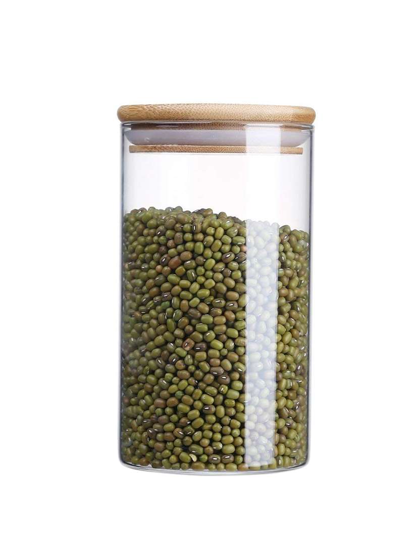 glass food containers with bamboo lid 