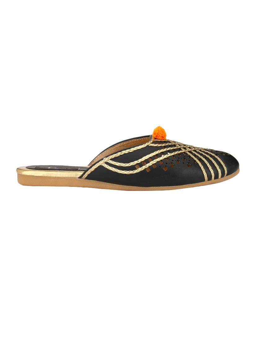 black slip on  mules  sandals - 15769074 -  Standard Image - 1