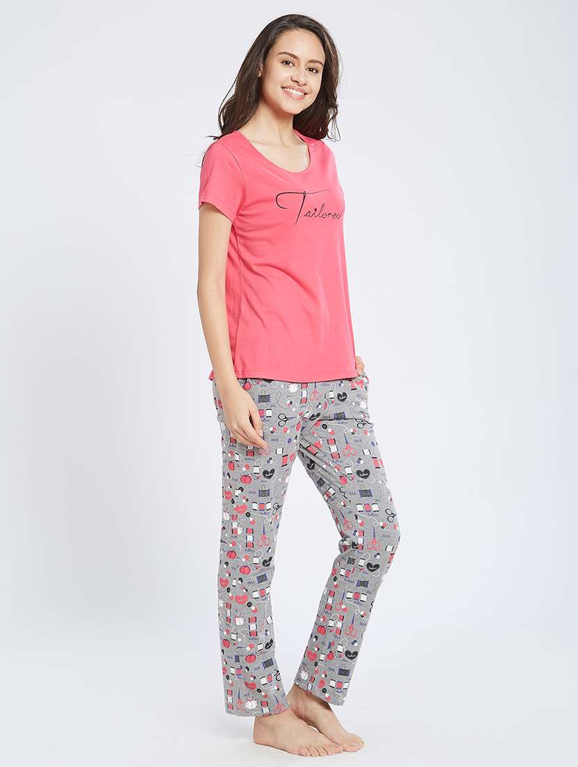 quirky print nightwear pajama set - 15769536 -  Standard Image - 1