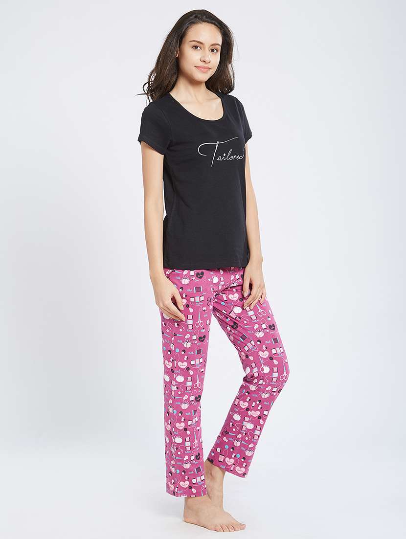 quirky print nightwear pajama set - 15769537 -  Standard Image - 1