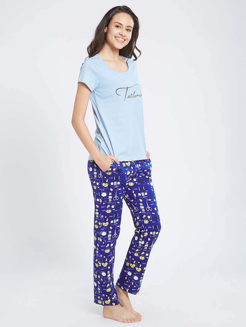 quirky print nightwear pajama set - 15769538 -  Standard Image - 1