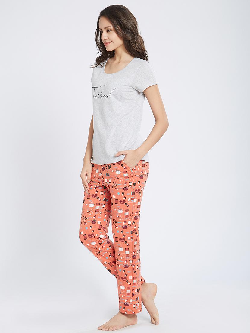 quirky print nightwear pajama set - 15769539 - Standard Image - 1