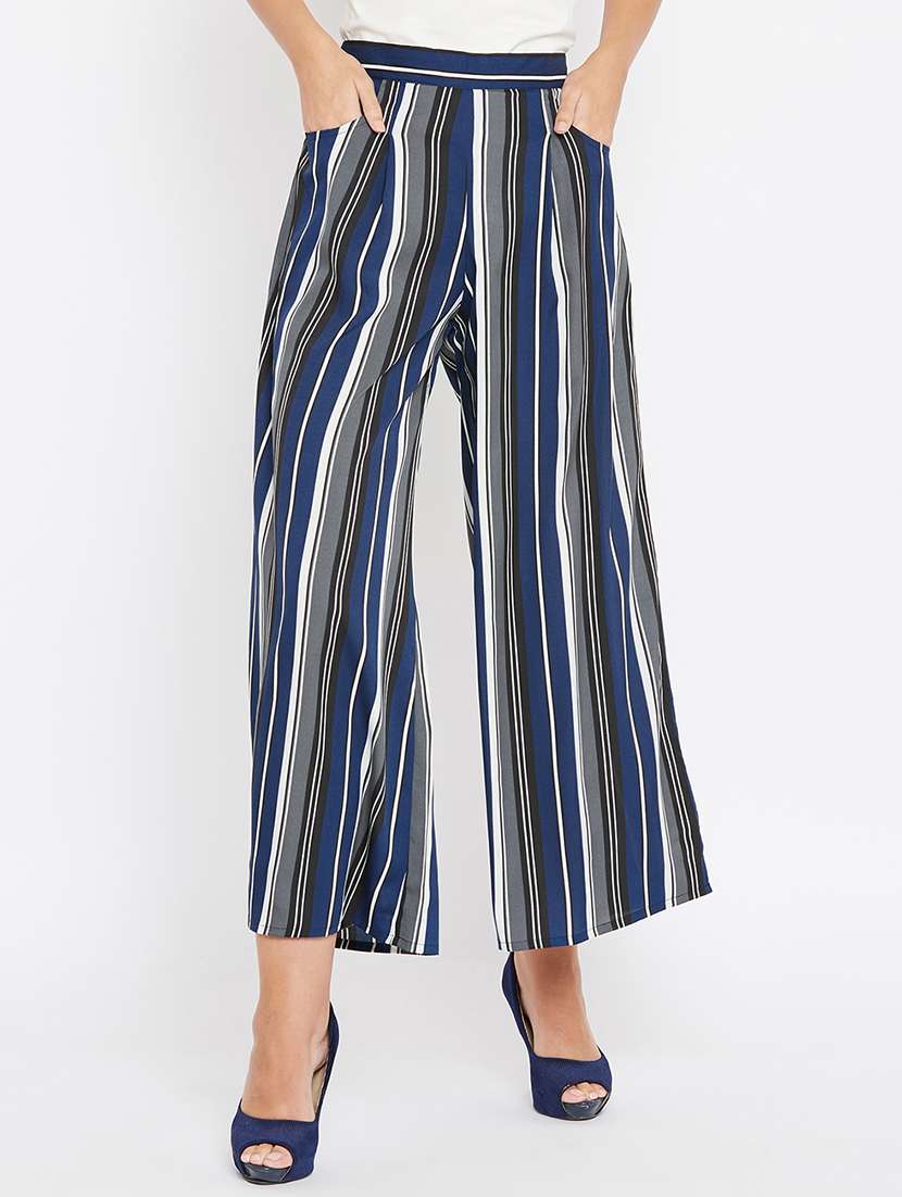 striped high rise palazzo