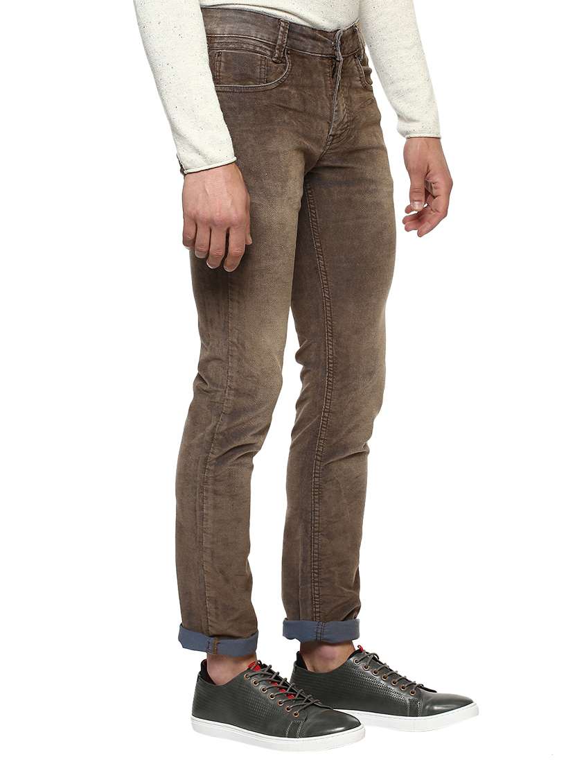 brown cotton washed jeans - 15772352 -  Standard Image - 1