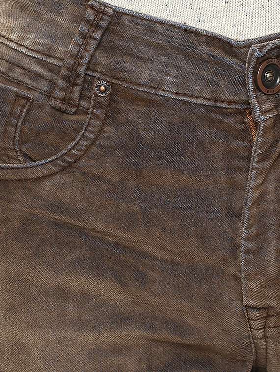 brown cotton washed jeans - 15772352 -  Standard Image - 4