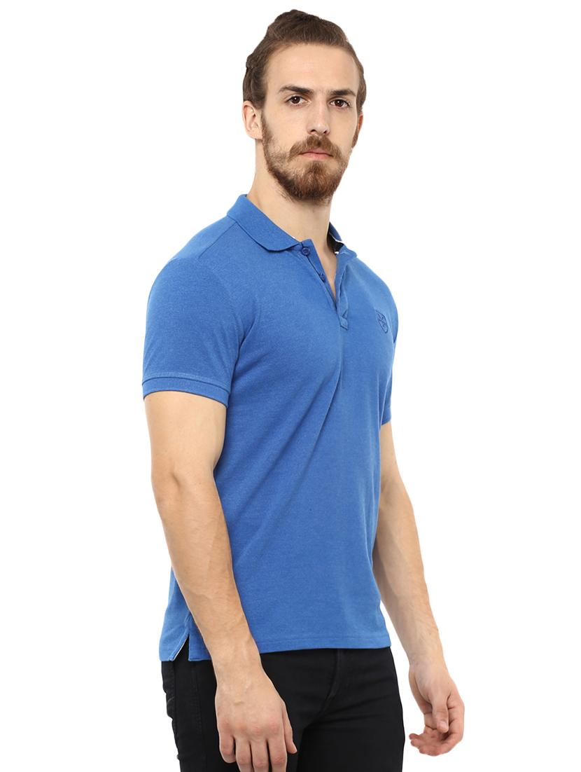 solid blue polo t-shirt - 15772631 - Standard Image - 1