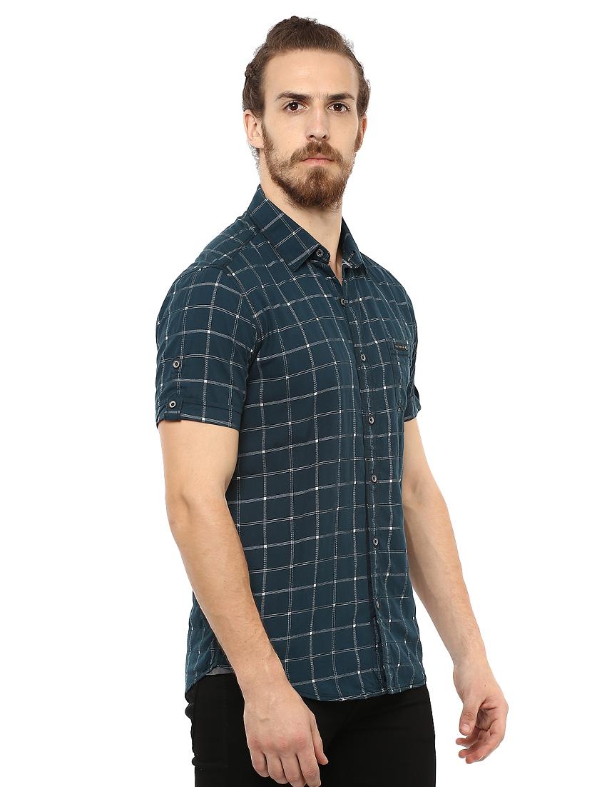 blue checkered casual shirt - 15772645 -  Standard Image - 1