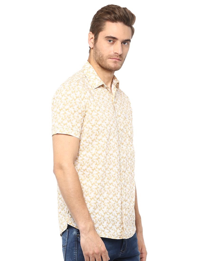 beige printed casual shirt - 15772734 - Standard Image - 1