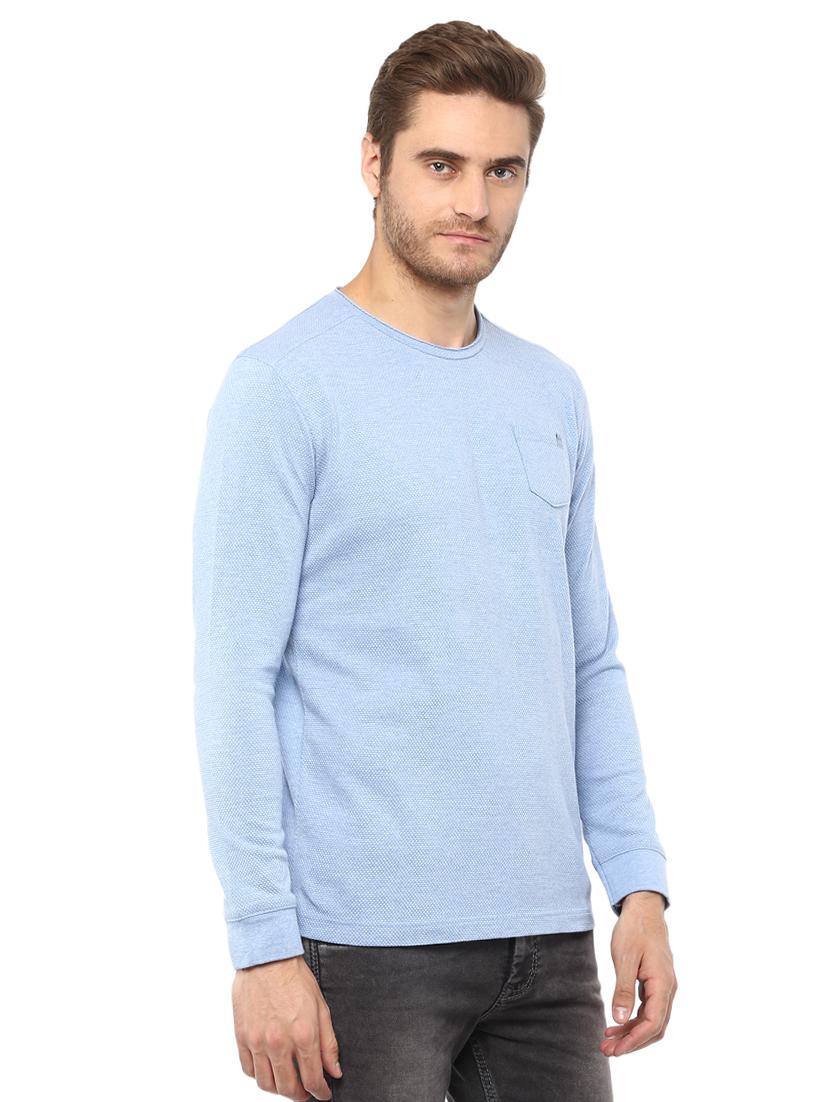 solid blue pocket t-shirt - 15772747 - Standard Image - 1