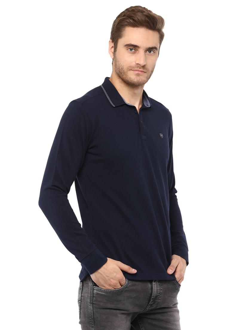 solid blue polo t-shirt - 15772754 - Standard Image - 1