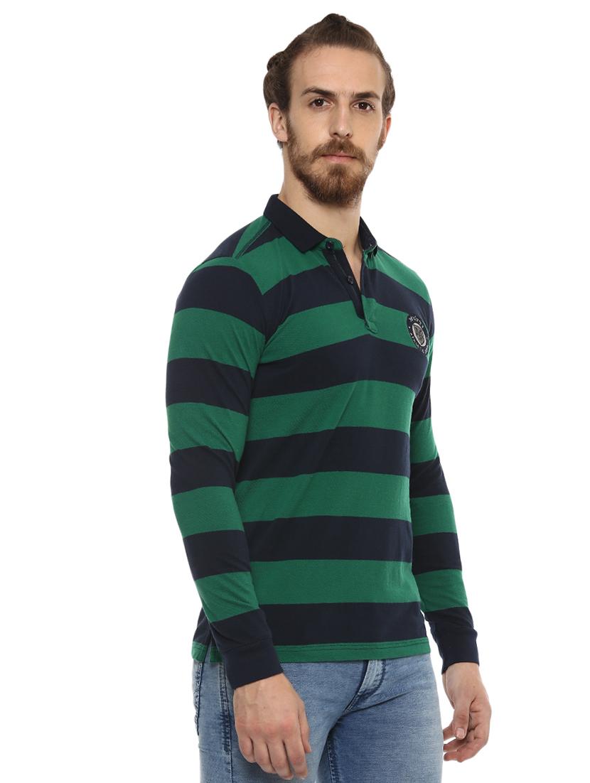 green striped polo t-shirt - 15772776 - Standard Image - 1