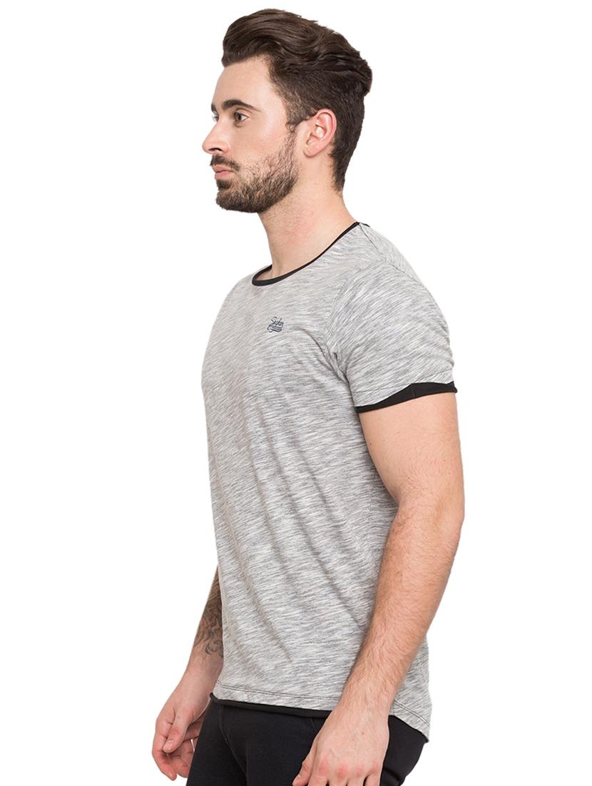 grey round neck short sleeves t-shirt - 15772823 -  Standard Image - 1
