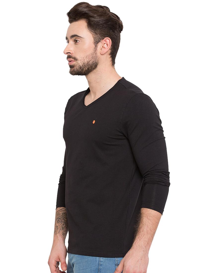 solid black v-neck t-shirt - 15772922 -  Standard Image - 1