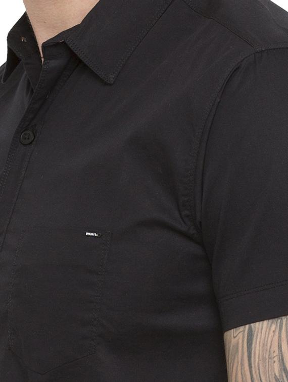 black solid casual shirt - 15773058 - Standard Image - 4