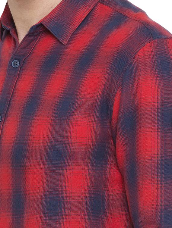 red checkered casual shirt - 15773112 - Standard Image - 4