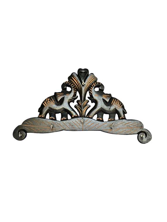 desi karigar elephants key hanger