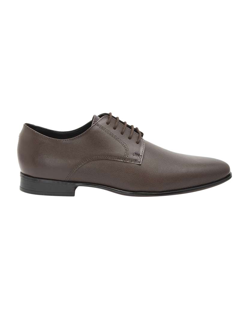 brown leather lace-up derbys - 15776839 -  Standard Image - 1