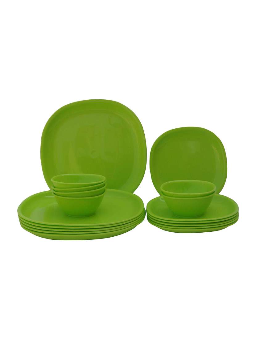   square plate and bowl set, 18-pieces 