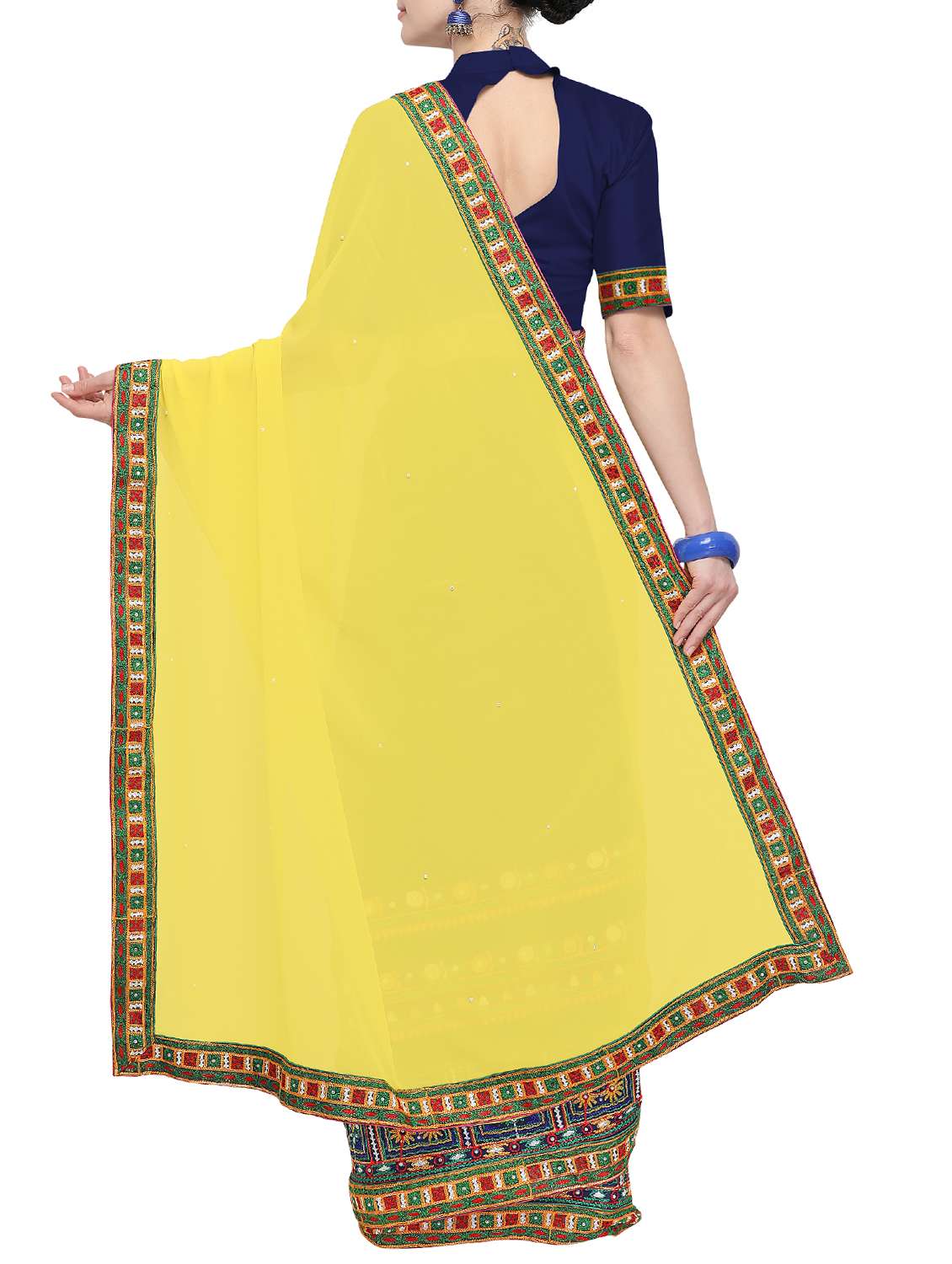 women's embroidered saree with blouse - 15780202 -  Standard Image - 1