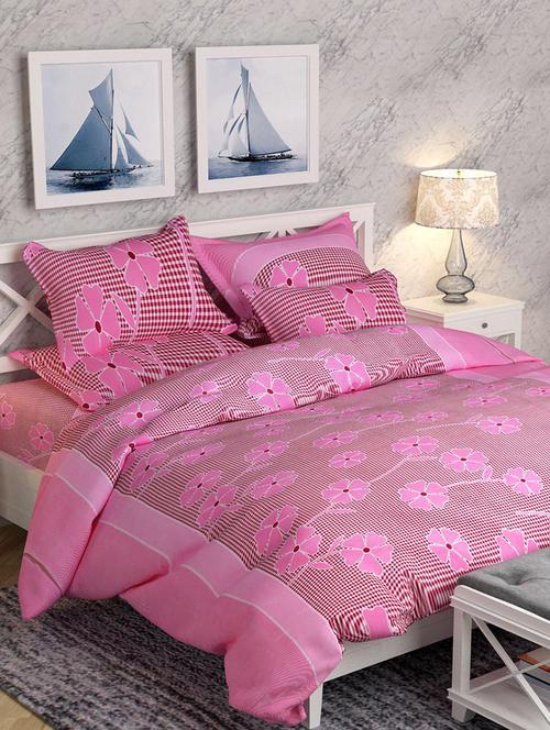 polycotton double bedsheet with 2 pillow covers - 15781572 - Standard Image - 0