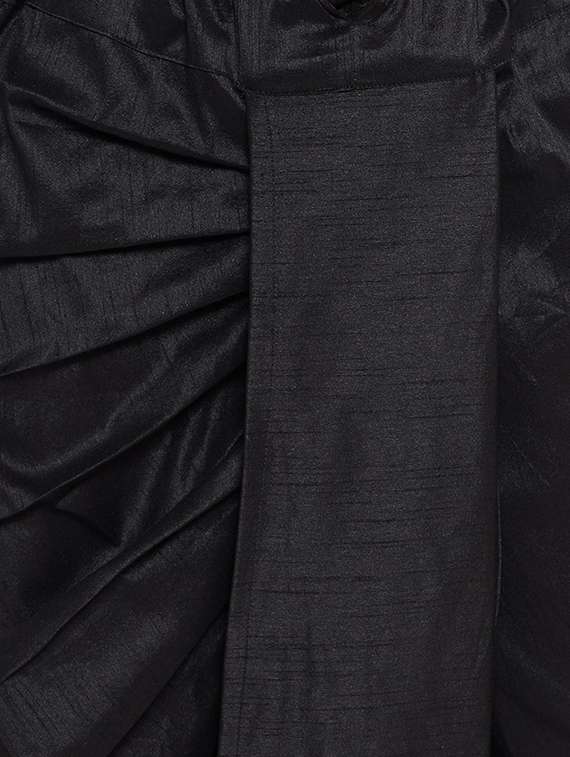 maroon silk blend dhoti kurta set - 15781718 - Standard Image - 4