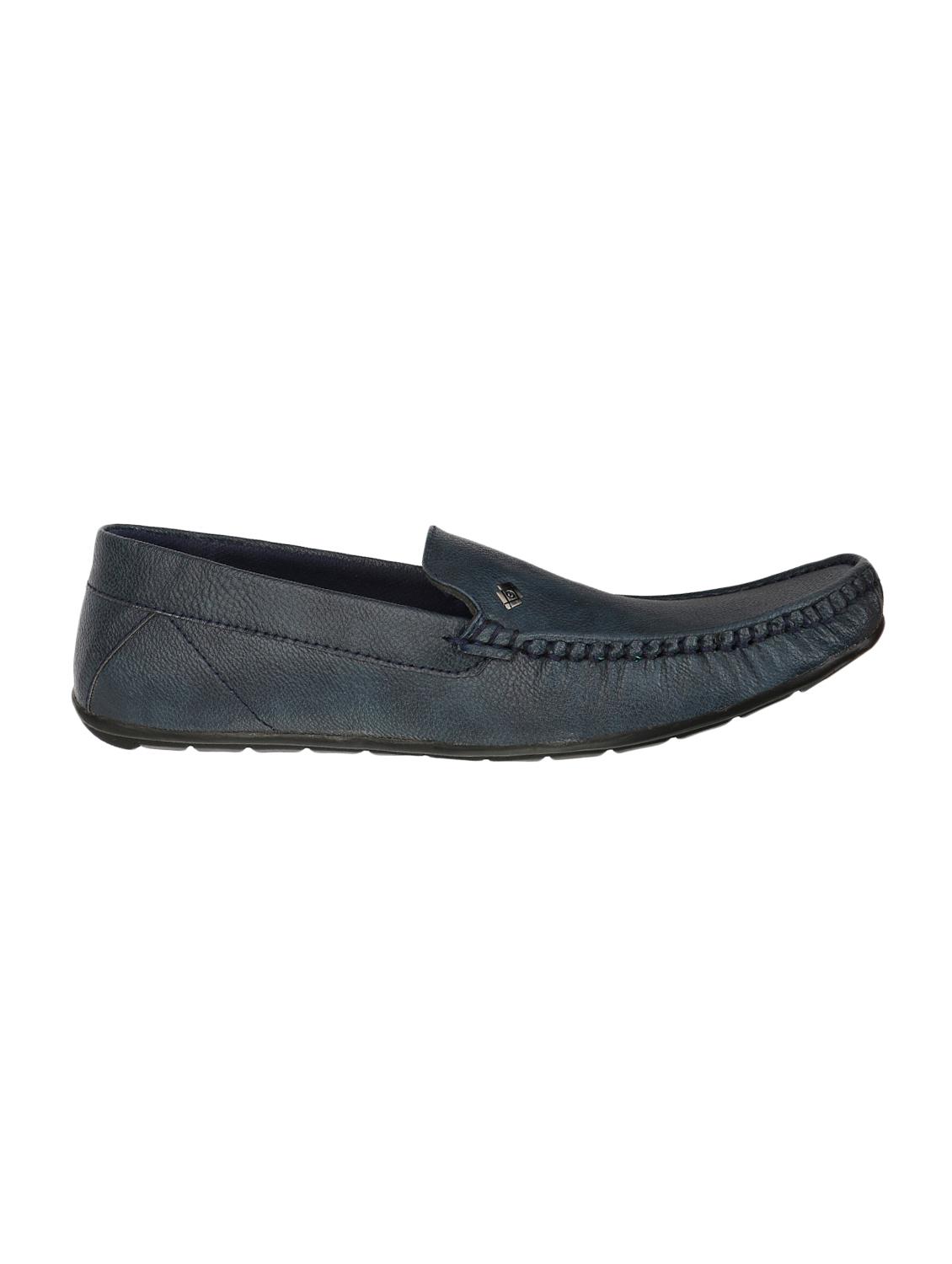 blue leatherette office wear loafers - 15784137 -  Standard Image - 1