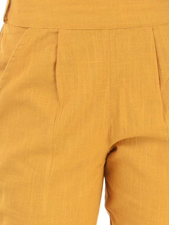 pleated front gathered back trousers - 15784930 - Standard Image - 4