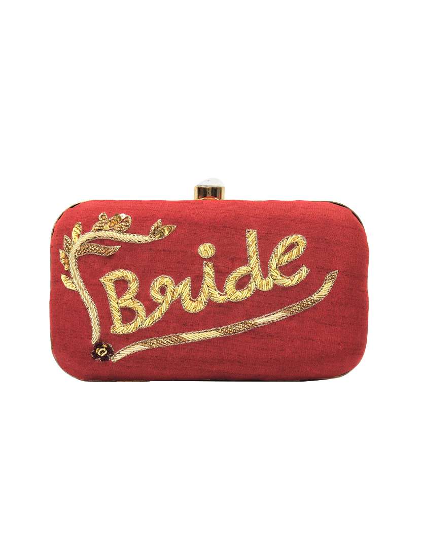 red velvet box clutch