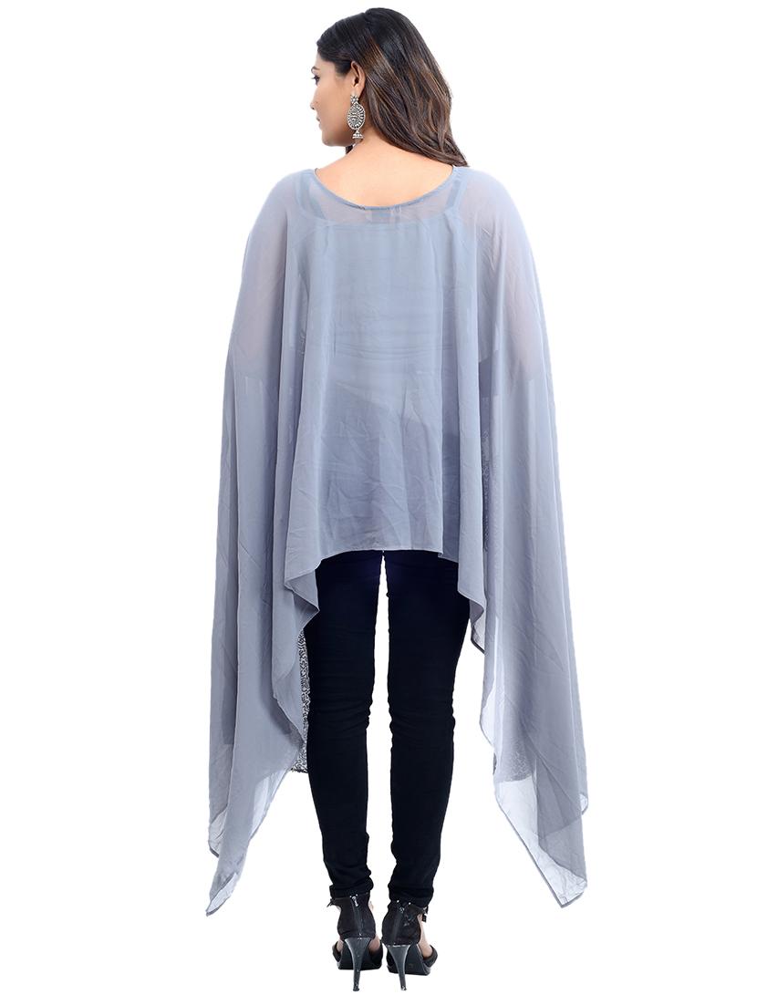 embellished asymmetric cape - 15788811 - Standard Image - 1