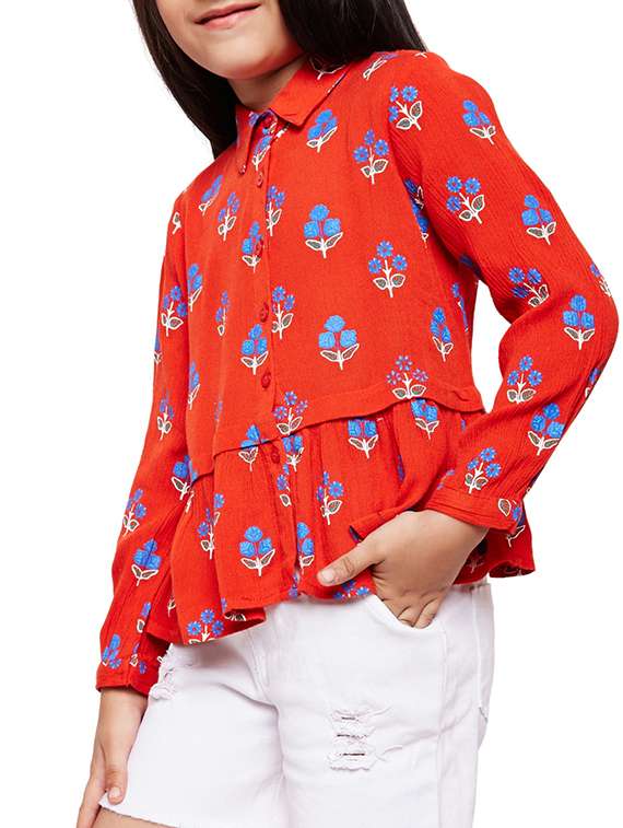 red viscose top - 15788848 -  Standard Image - 1
