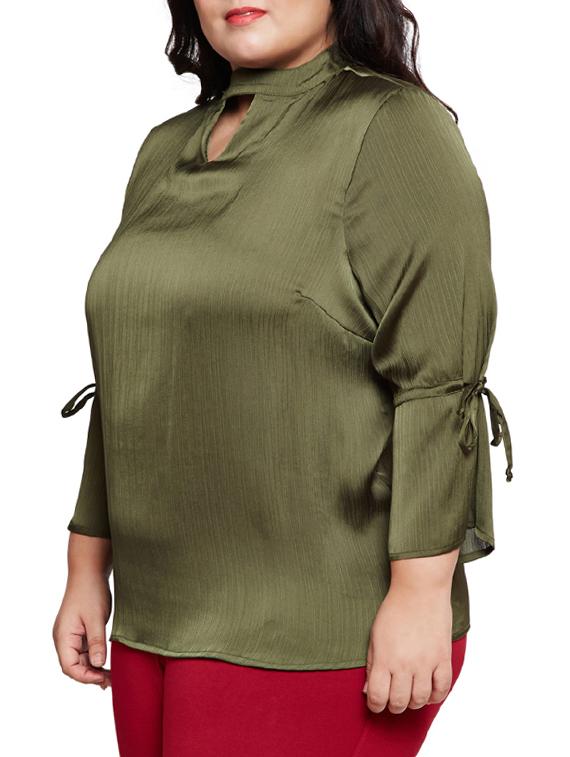 choker neck plus top - 15788976 - Standard Image - 1