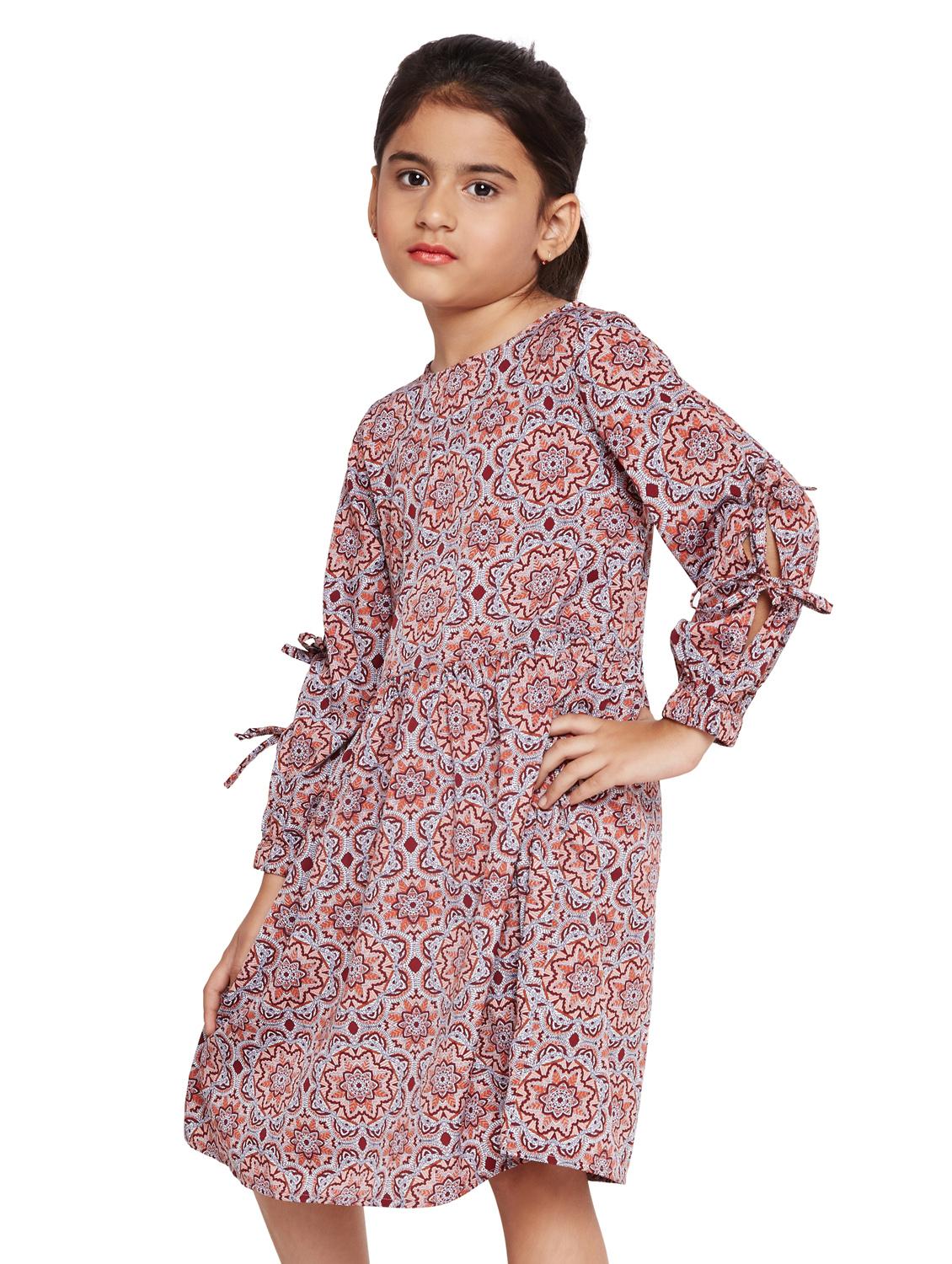 red polyester frock - 15789310 - Standard Image - 1