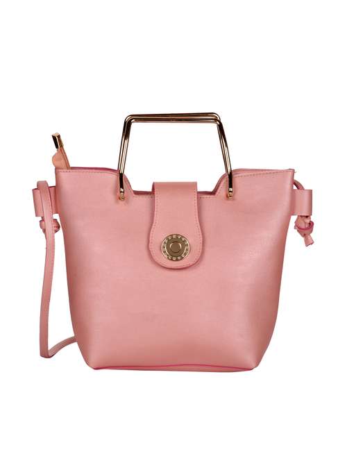 pink leatherette (pu) sling bag - 15790564 - Standard Image - 0