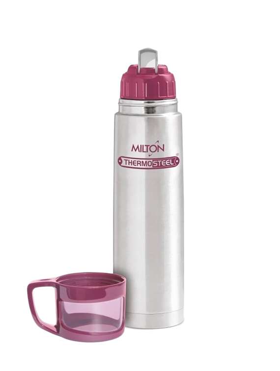 milton thermosteel glassy drinking cup lid, 1000 ml, pink