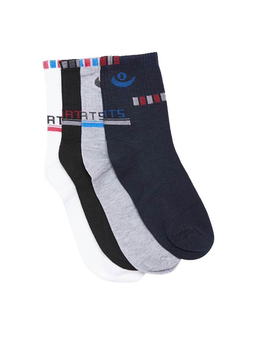 men pack of 4 printed above ankle length socks - 15791705 -  Standard Image - 1