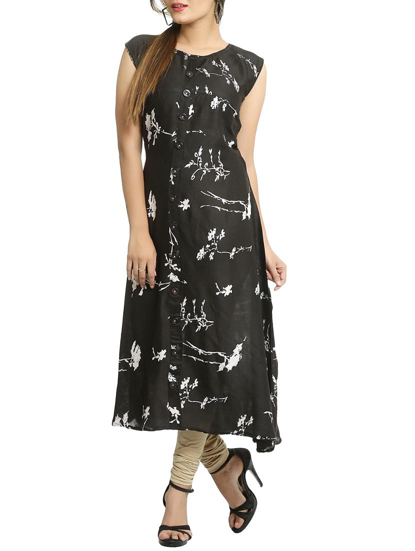 a-line printed kurta - 15791946 -  Standard Image - 1