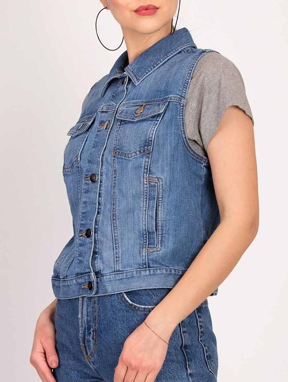 button-up denim jacket - 15795435 -  Standard Image - 1