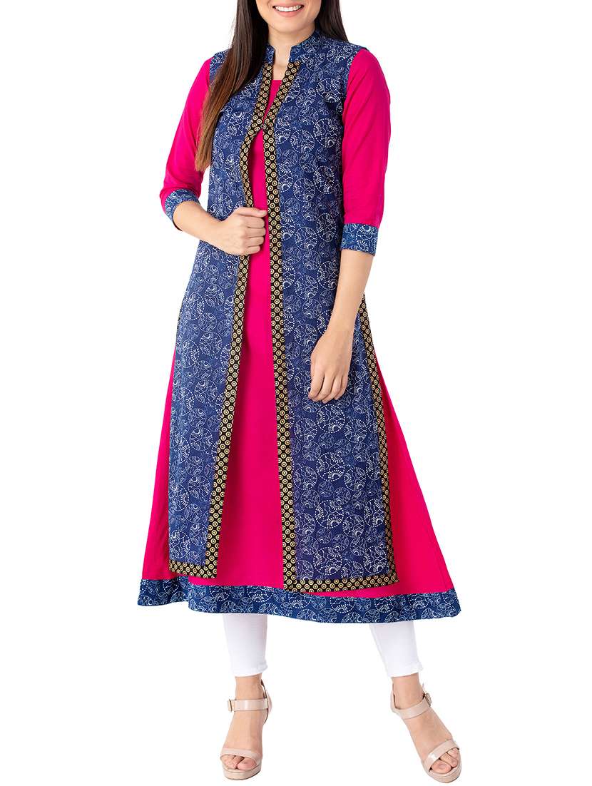 layered printed kurta