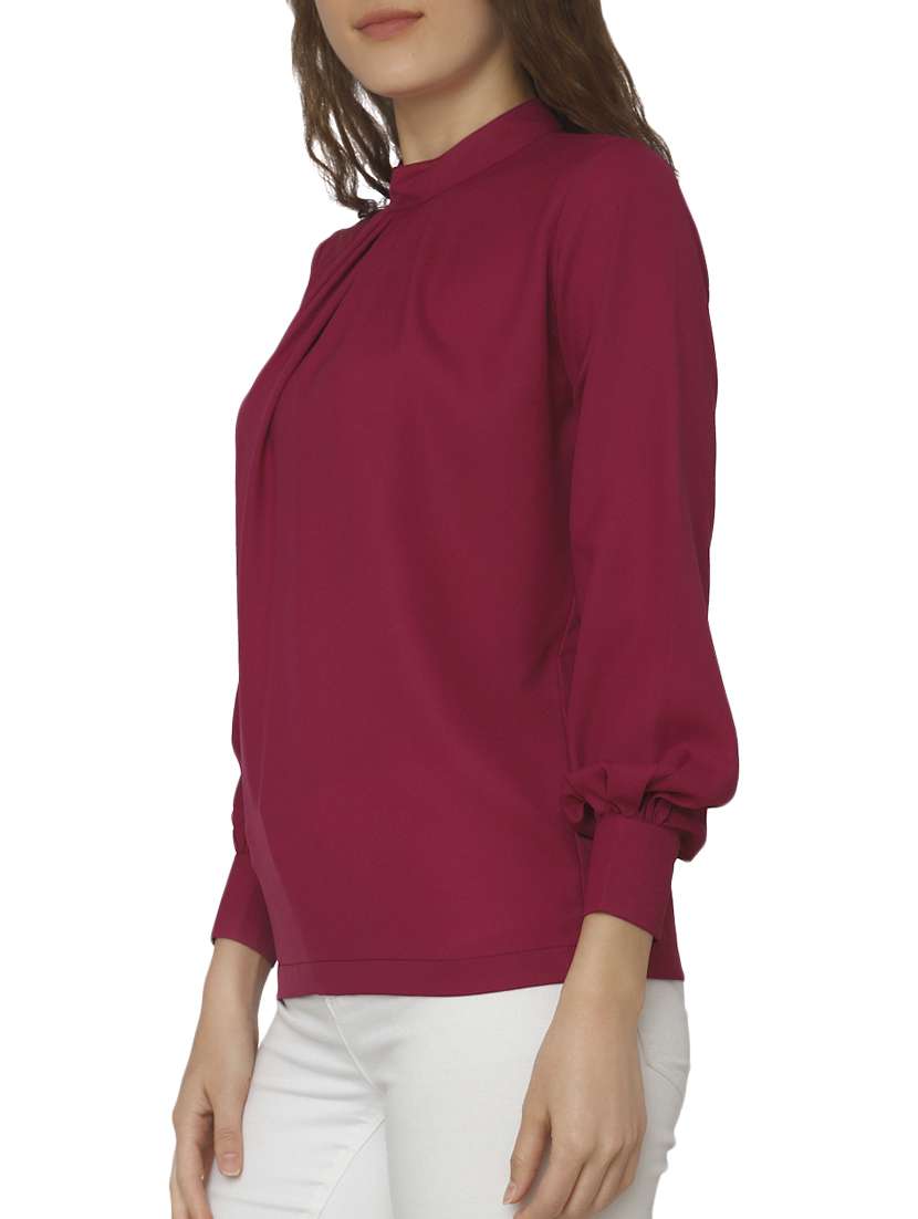 women's straight round neck top - 15797191 -  Standard Image - 1