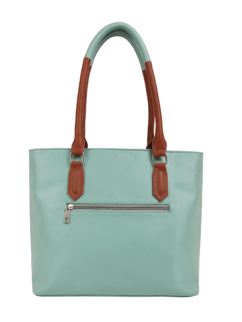blue leatherette (pu) handbag - 15797791 -  Standard Image - 1