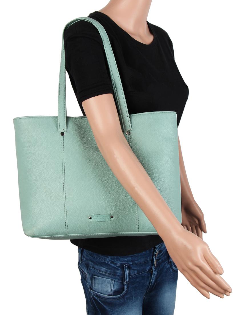 blue leatherette (pu) handbag - 15797819 - Standard Image - 4